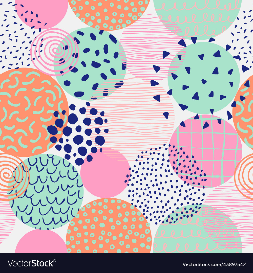 Abstract geometric seamless pattern with hand Vector Image Abstract geometric seamless pattern with hand