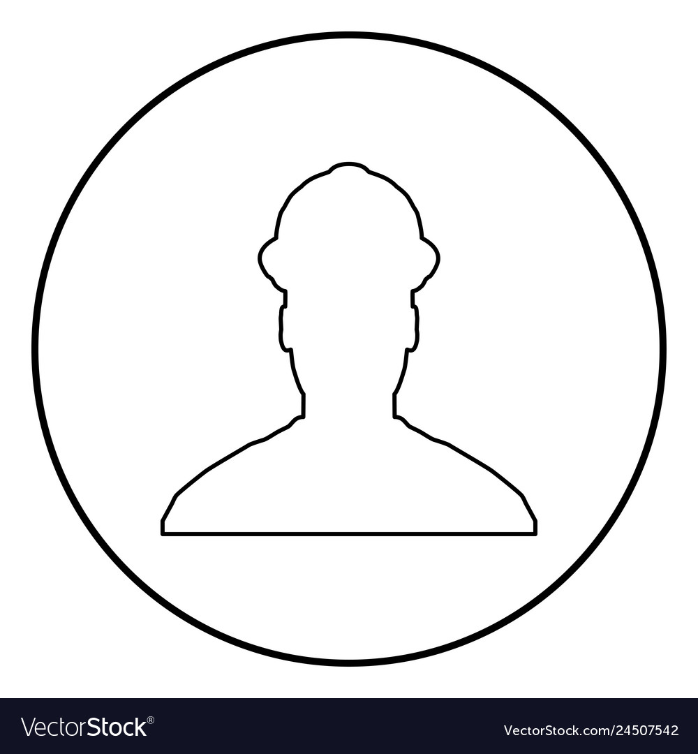 Avatar builder architect engineer in helmet view vector image Avatar builder architect engineer in helmet view