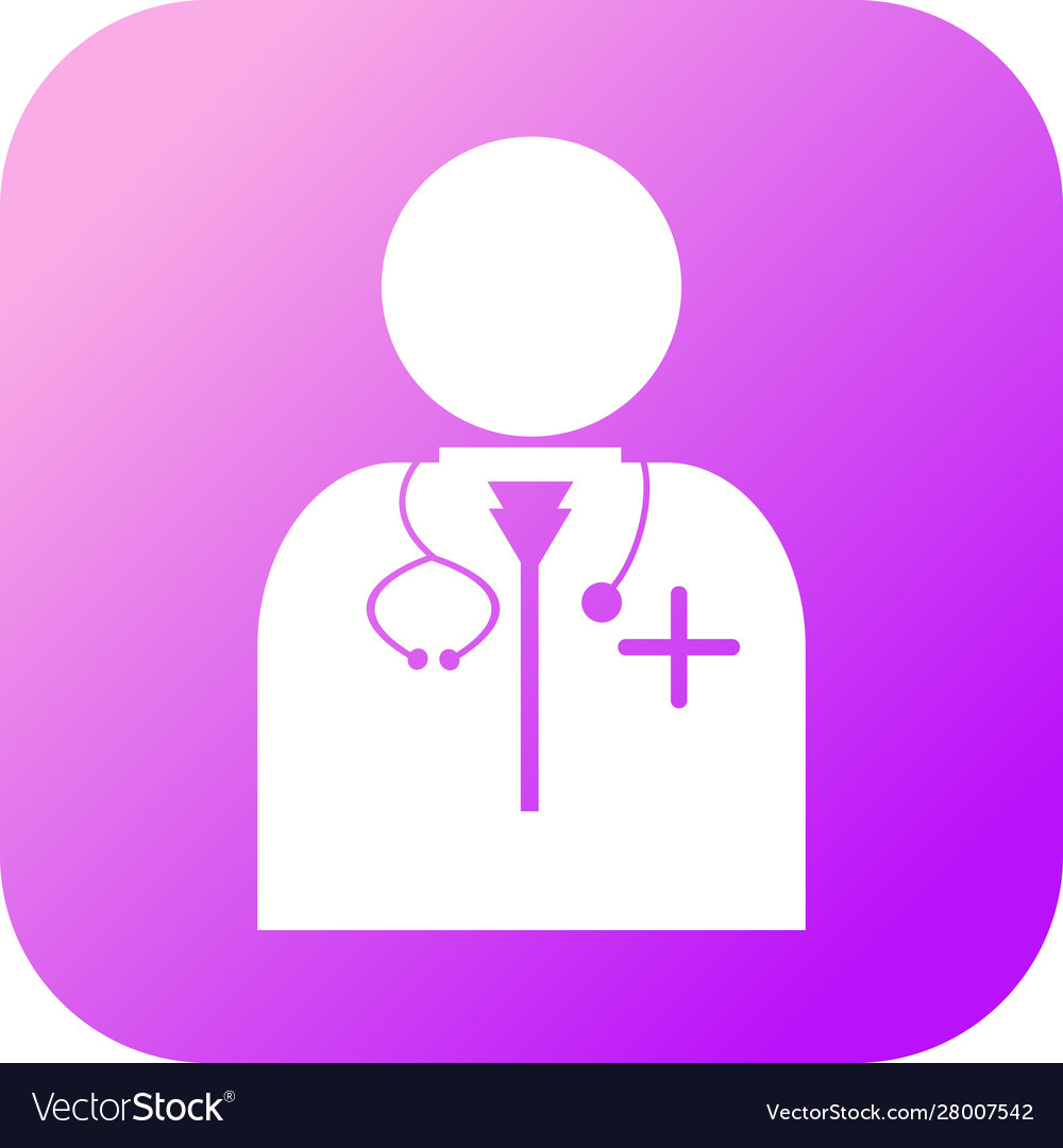 Beautiful doctor glyph icon Royalty Free Vector Image