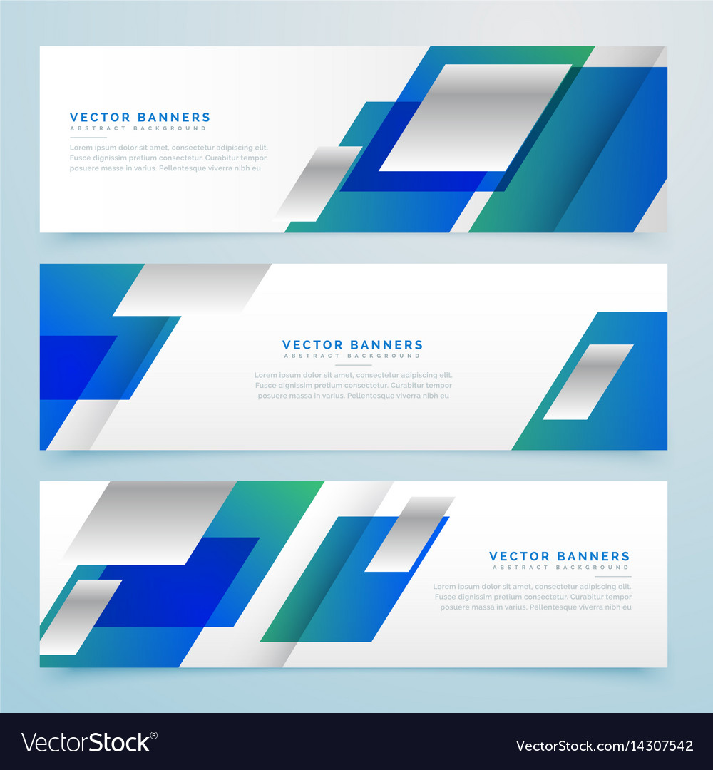 business style geometric banners and headers in vector image business header