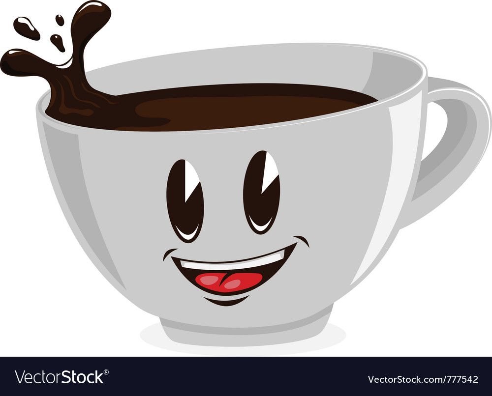 Cute cup of coffee Royalty Free Vector Image - VectorStock