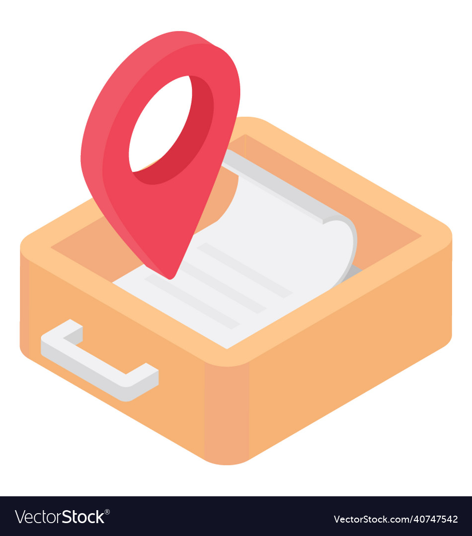 Filing location Royalty Free Vector Image - VectorStock