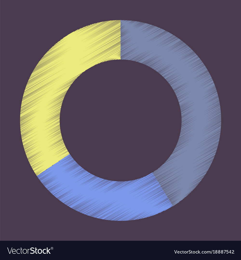 Flat shading style icon pie chart