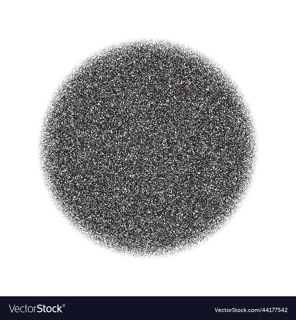 Grain circle gradient stippled round shape vector image Grain circle gradient stippled round shape