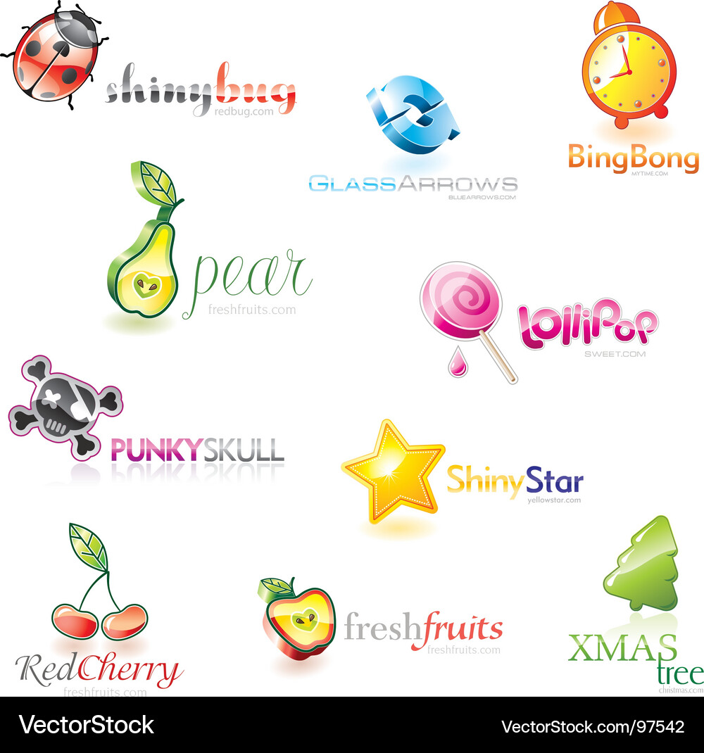 Icons set Royalty Free Vector Image - VectorStock
