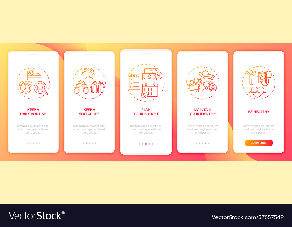 Job Transition Tips Onboarding Mobile App Page Vector Image Job Transition Tips Onboarding Mobile App Page Vector Image