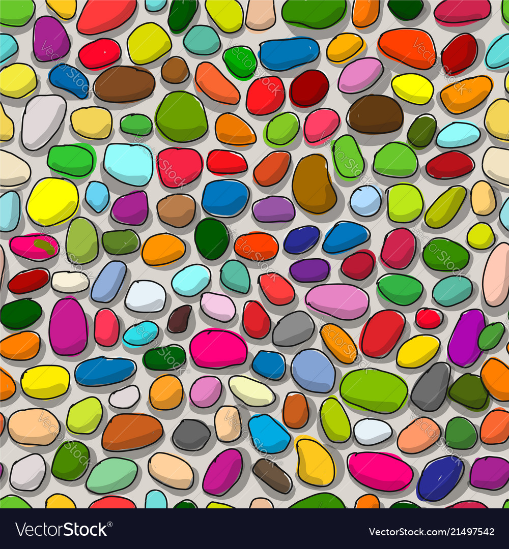 Pebble colorful background seamless pattern
