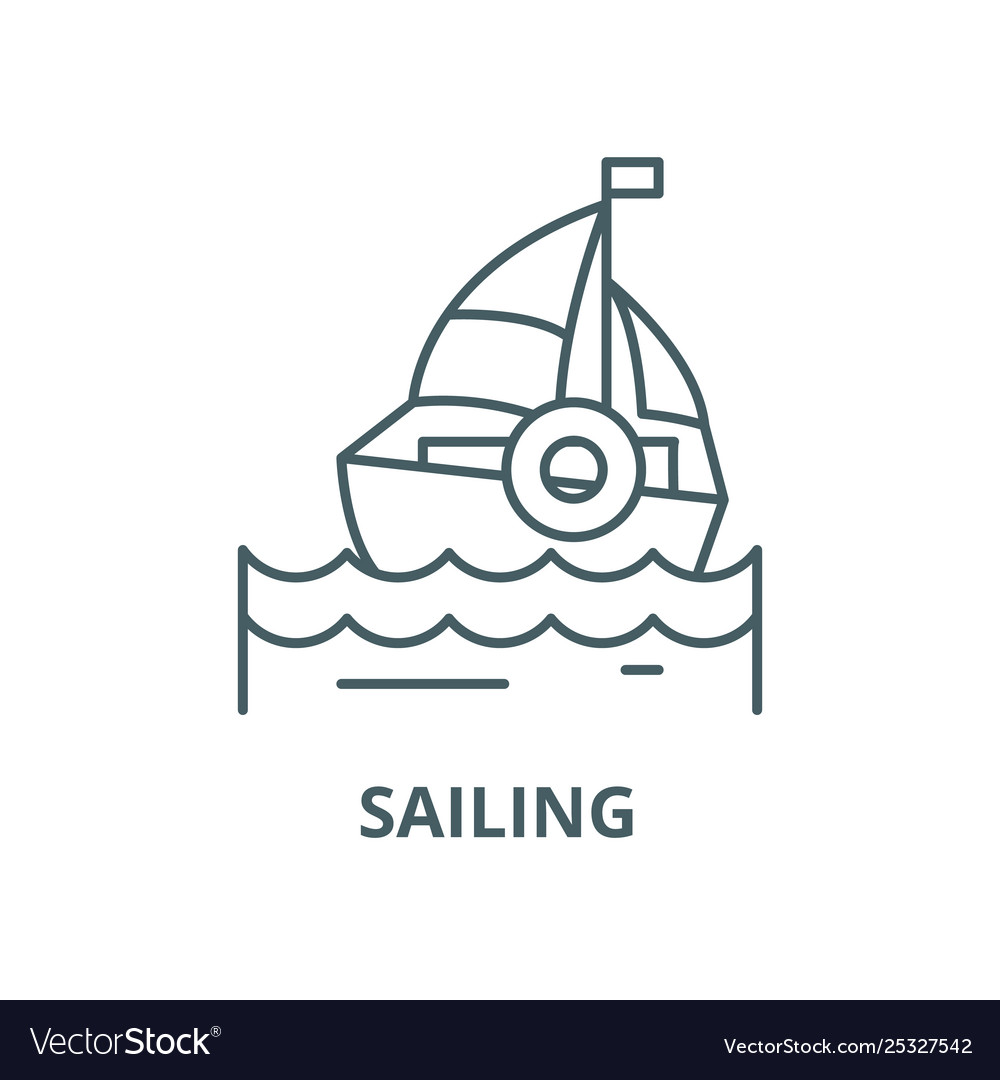 Sailing line icon linear concept outline