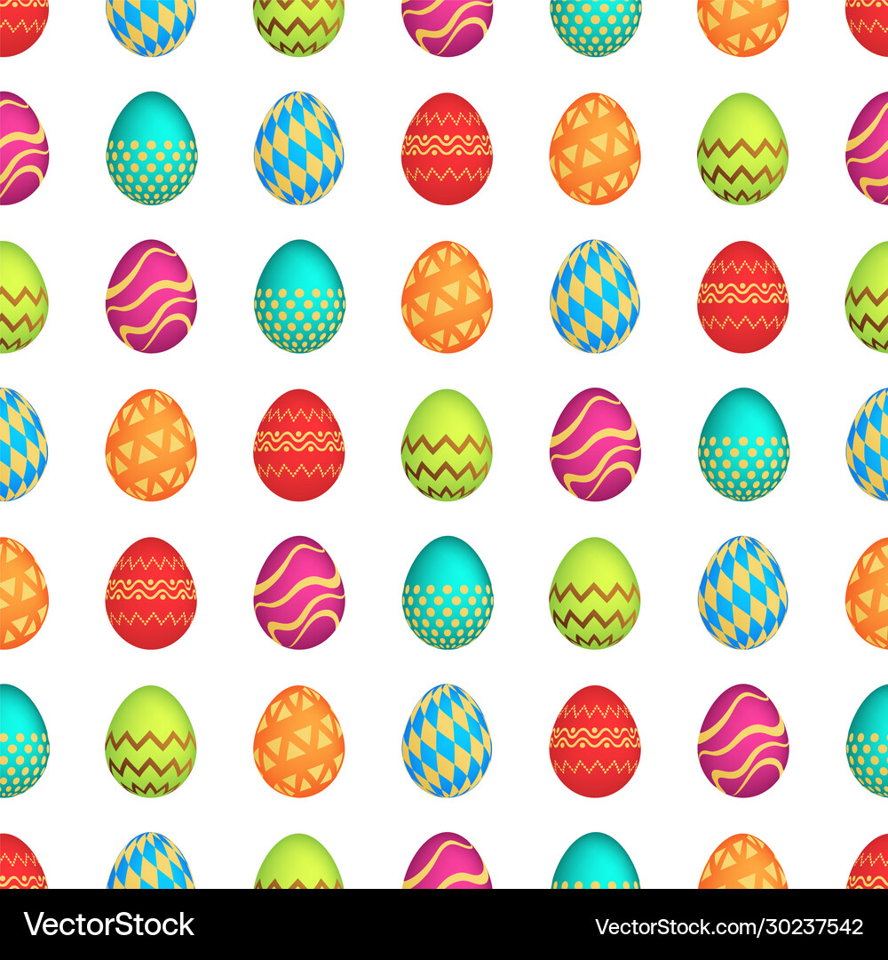 Seamless pattern with colorful easter eggs Vector Image