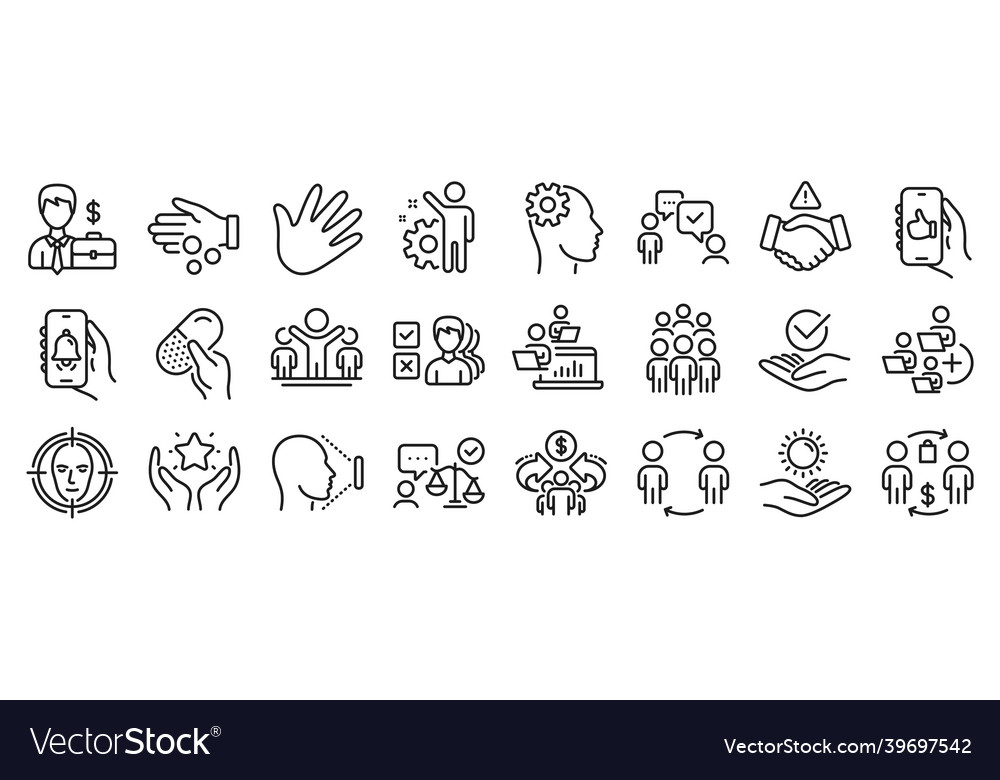 Set of people icons such as workflow dont vector image Set of people icons such as workflow dont