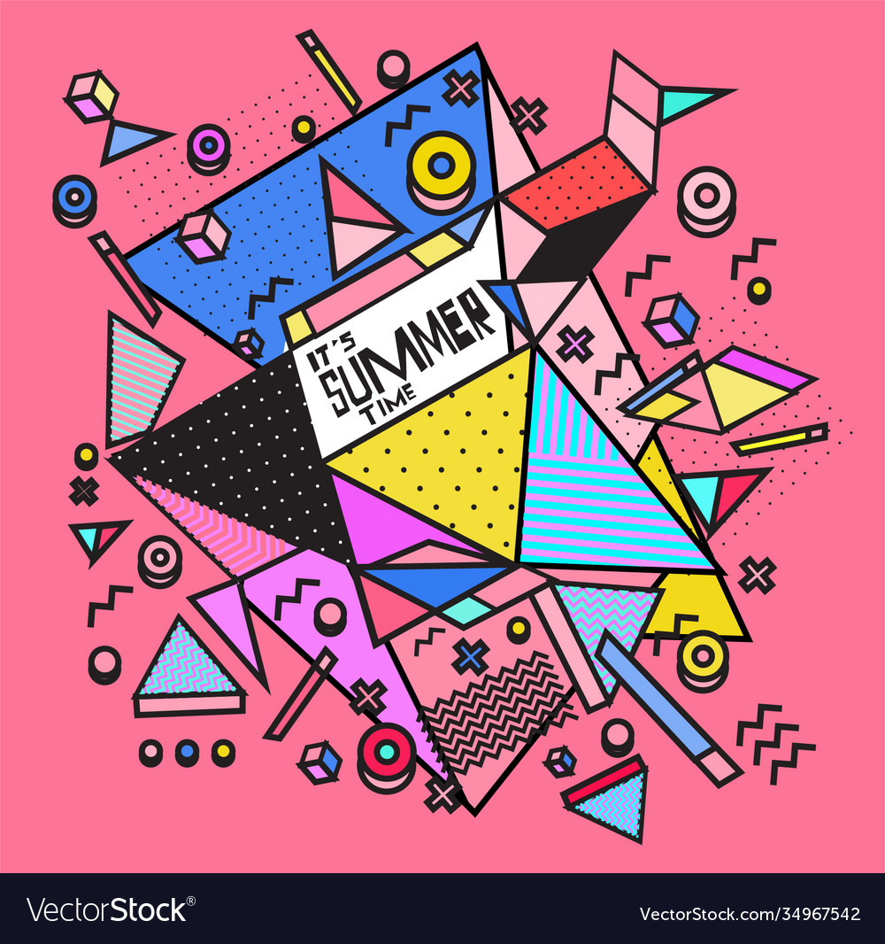 Triangle geometric forms for summer design event