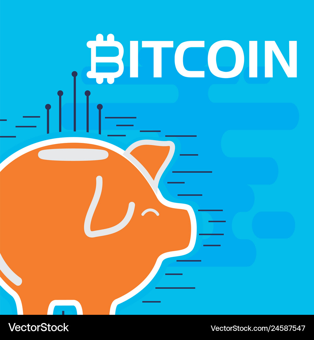 Bitcoin cryptocurrency concept Royalty Free Vector Image