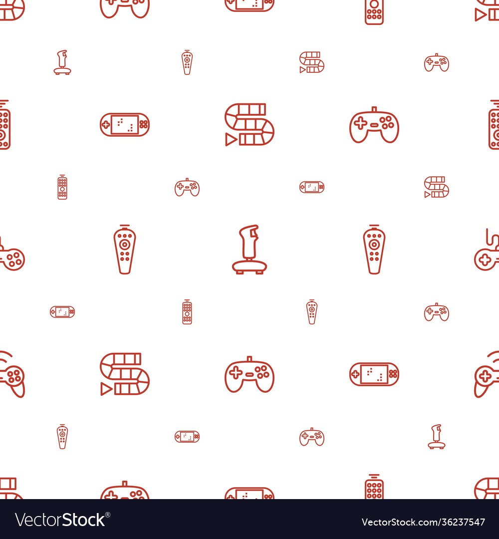 Controller icons pattern seamless white background
