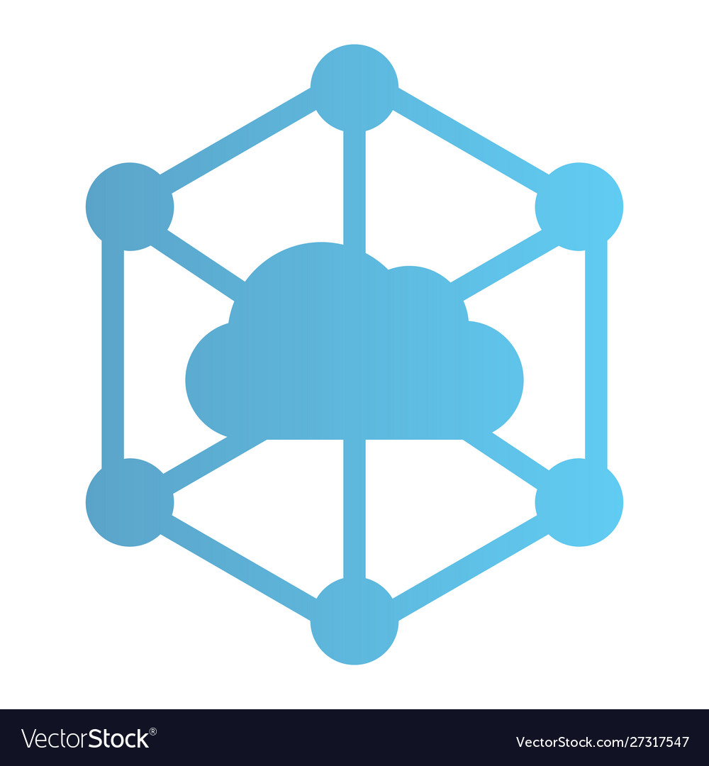 Data cloud flat icon computer storage color icons vector image Data cloud flat icon computer storage color icons