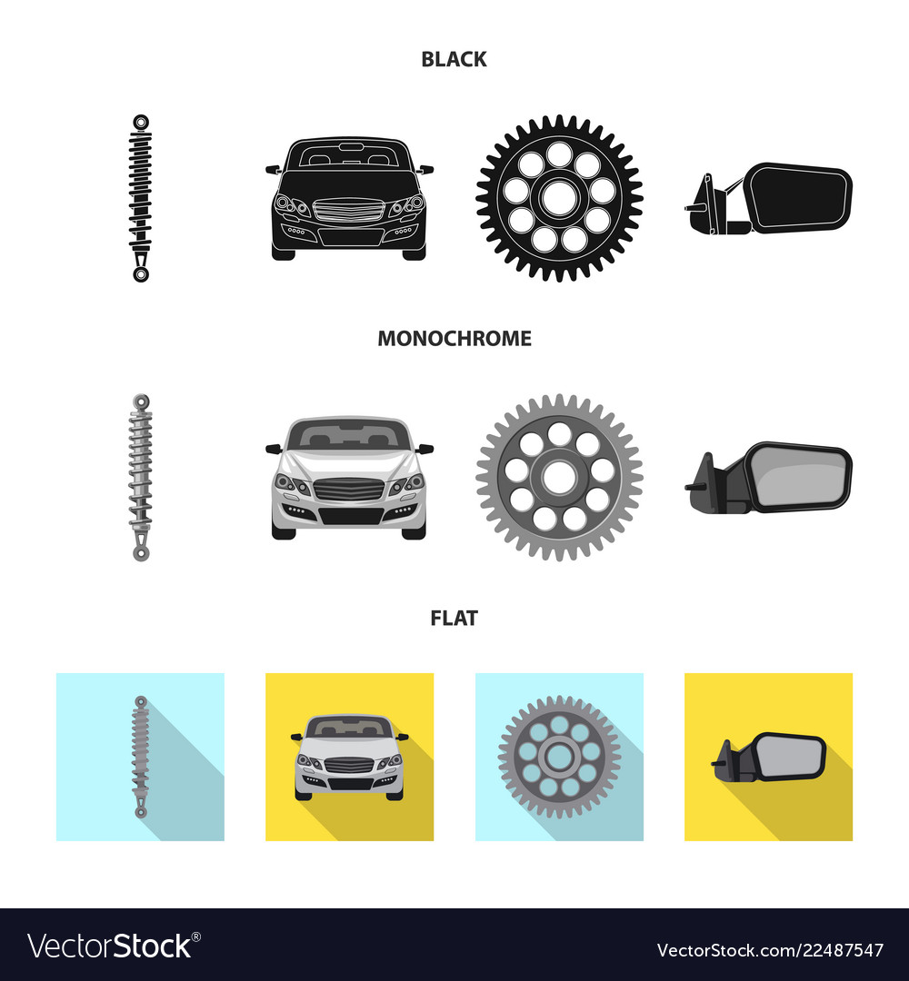 Design of auto and part sign collection vector image Design of auto and part sign collection