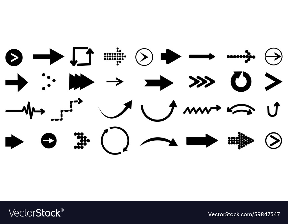 Different arrow set navigation background Vector Image Different arrow set navigation background