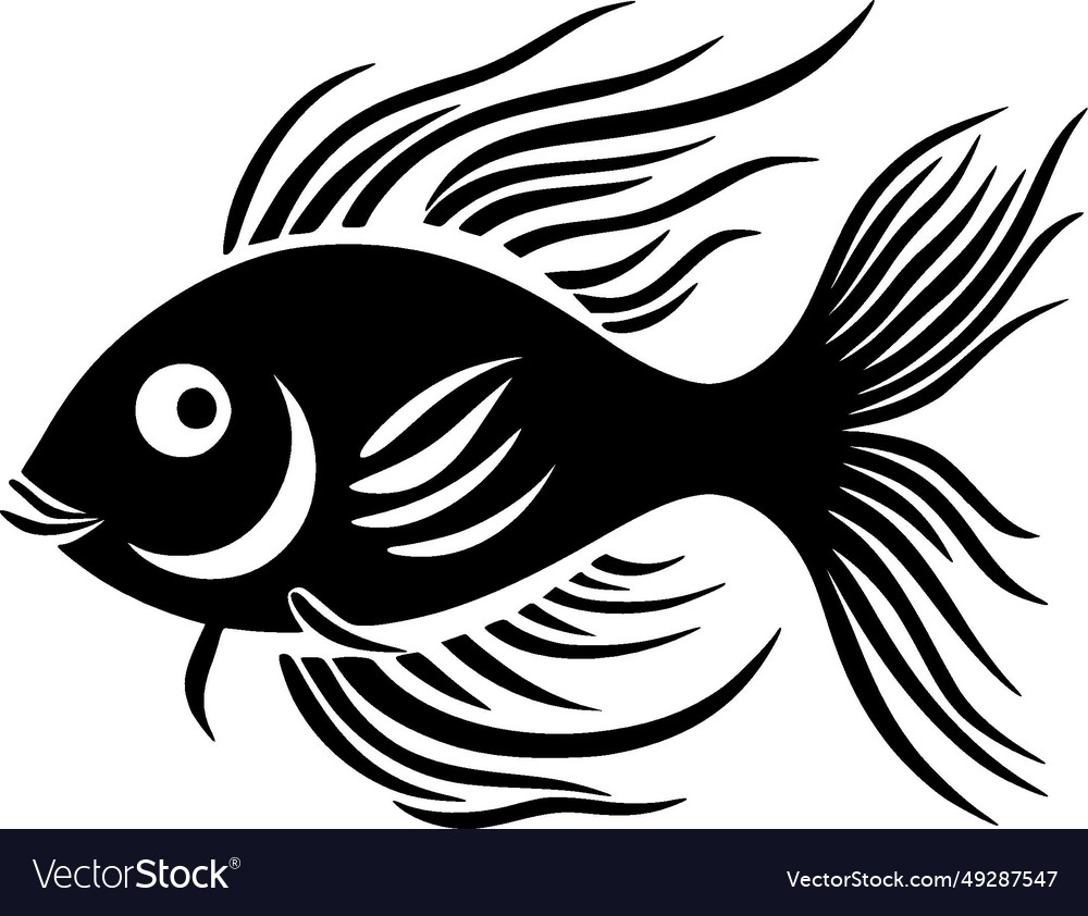 Fisch - minimalistisches und flaches Logo