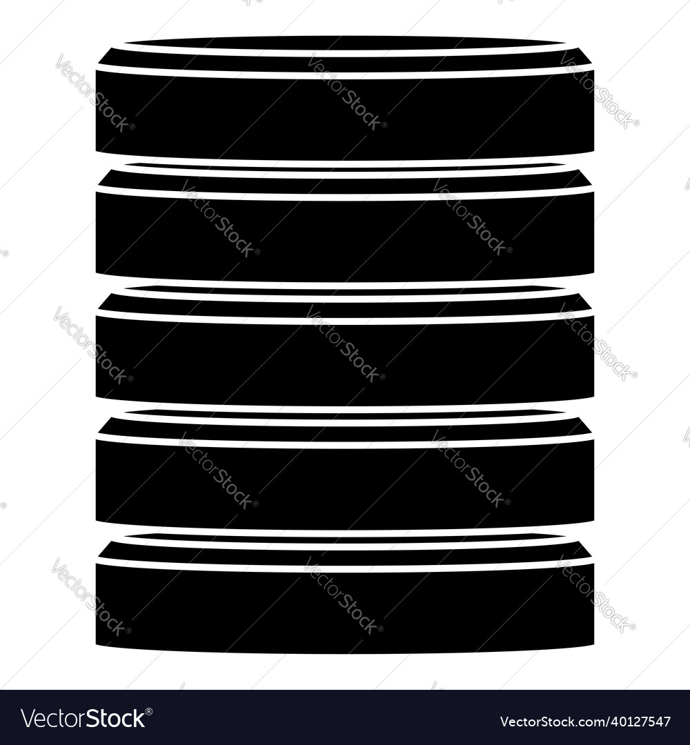 Hdd hard disk drive mainframe computer stacked vector image Hdd hard disk drive mainframe computer stacked