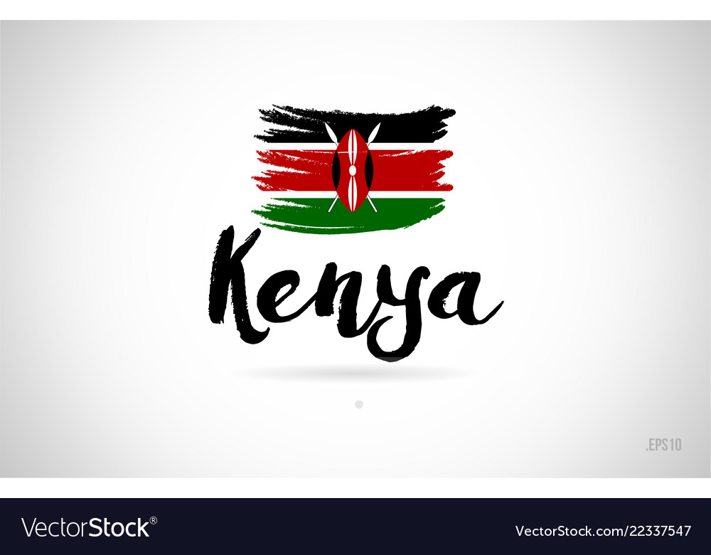 Kenia Country Flag Konzept mit Grunge Design