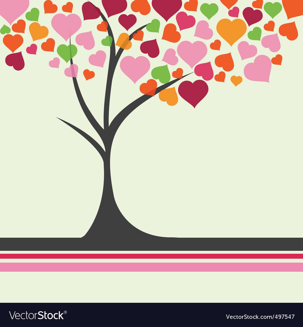 Love tree Royalty Free Vector Image - VectorStock