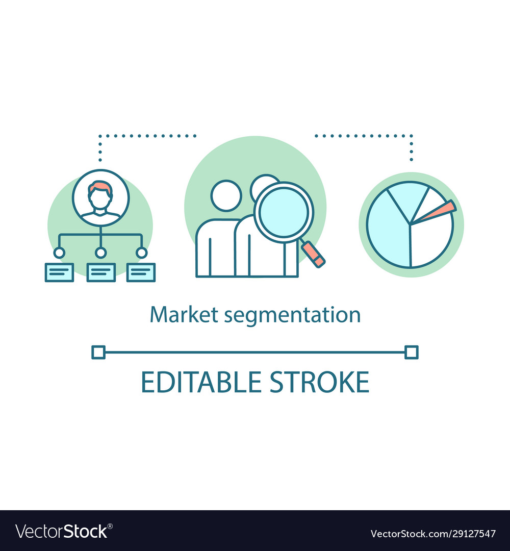Market Segmentation Icon - Data Analysis