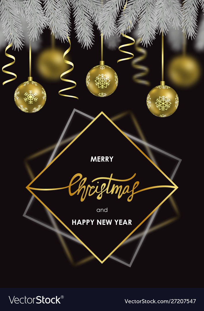 Merry christmas and happy new year card