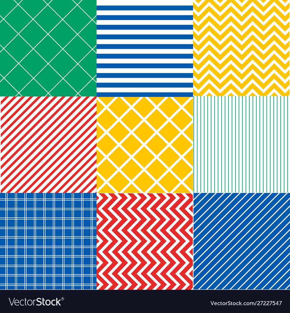Seamless colorful patterns with fabric texture vector image Seamless colorful patterns with fabric texture