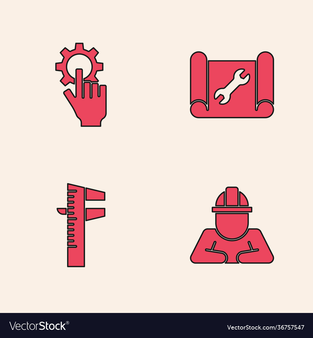 Set builder settings in hand graphing paper vector image Set builder settings in hand graphing paper