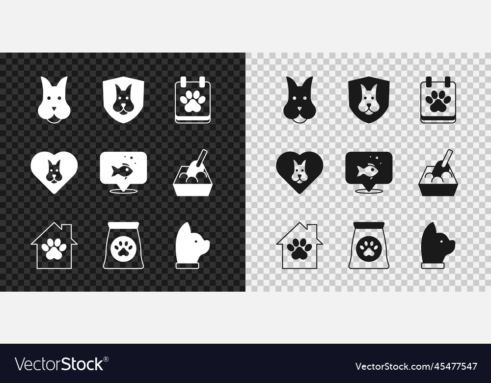 Set dog animal health insurance calendar grooming Vector Image Set dog animal health insurance calendar grooming Vector Image