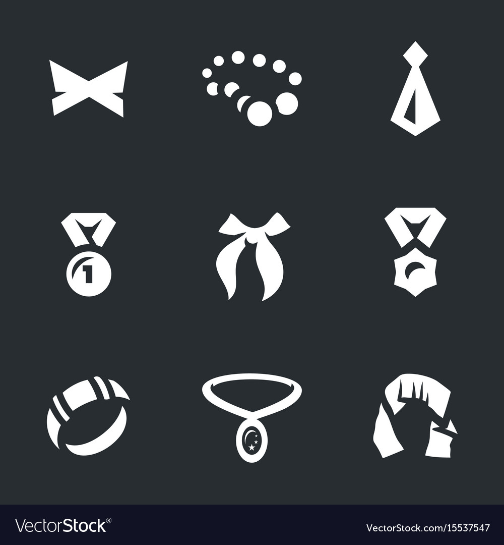 Set of clothing and bijouterie icons