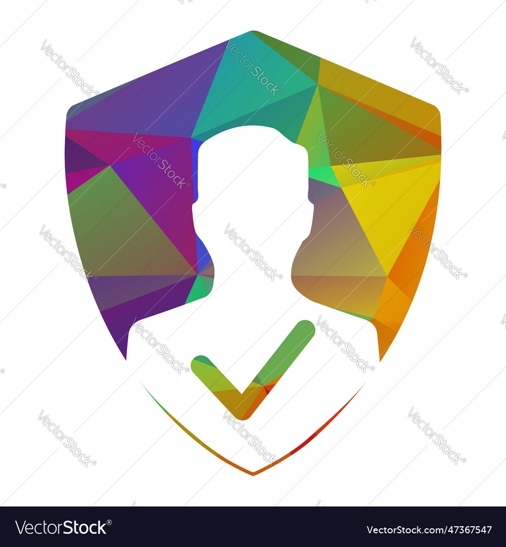 Verified shield with check mark security icon vector image Verified shield with check mark security icon