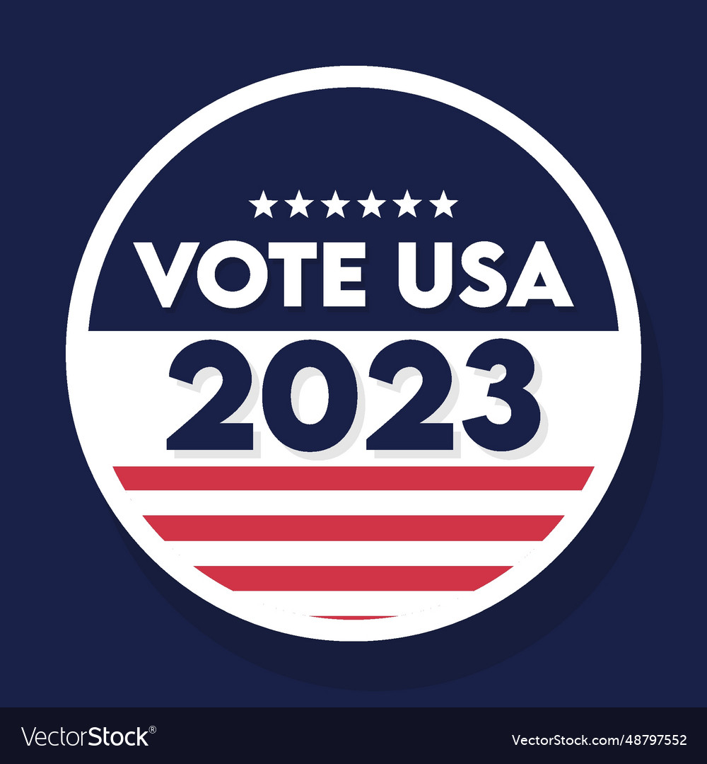 2023 vote for united states Royalty Free Vector Image