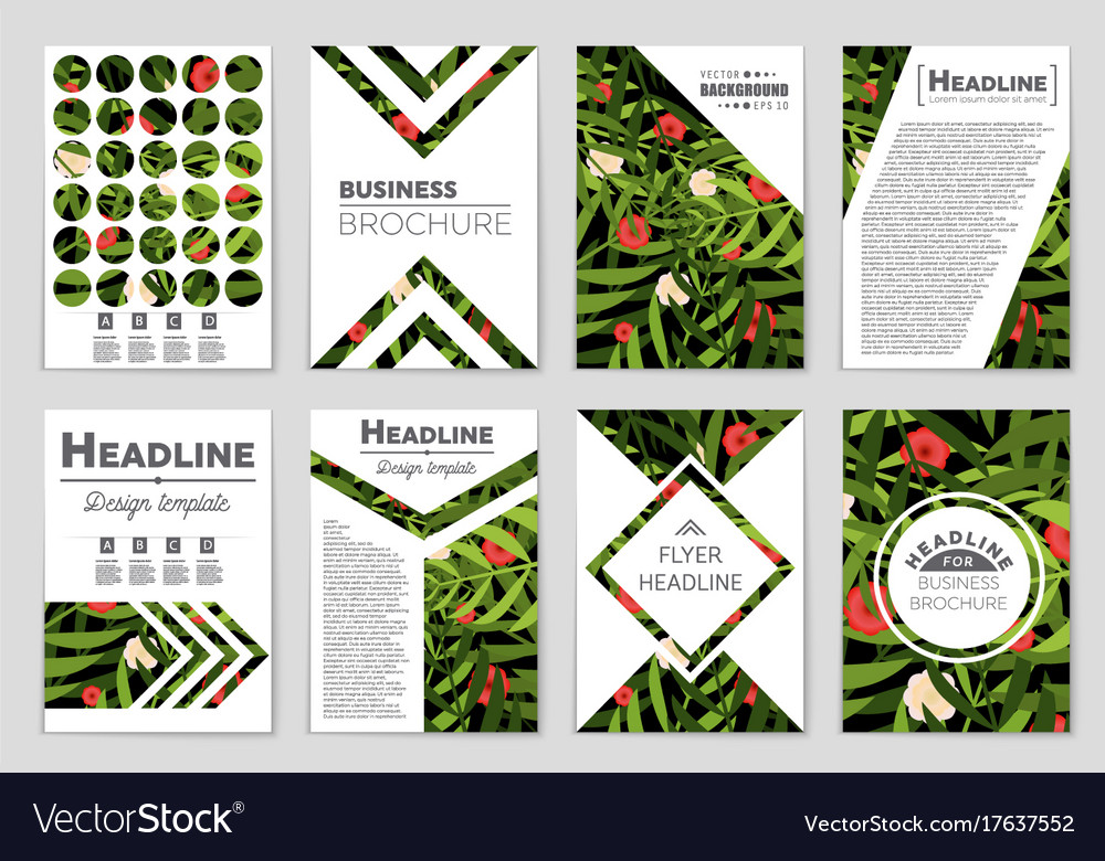 Abstract layout background set for art