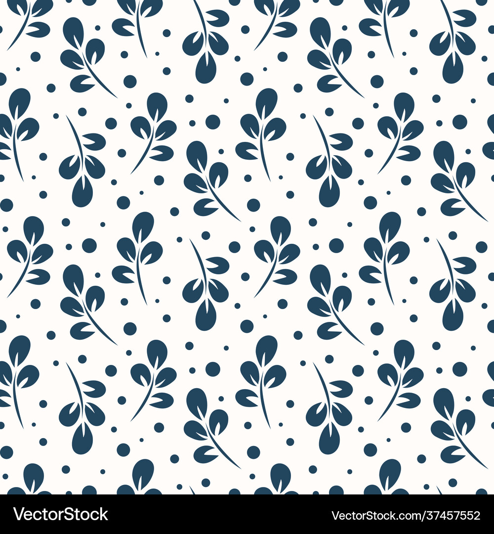 Abstract seamless pattern with leaves Royalty Free Vector