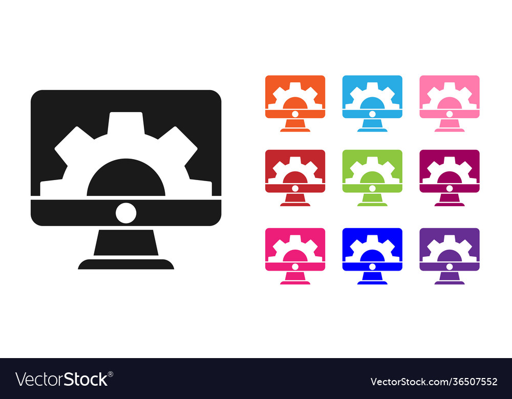 Black software web development programming vector image Black software web development programming