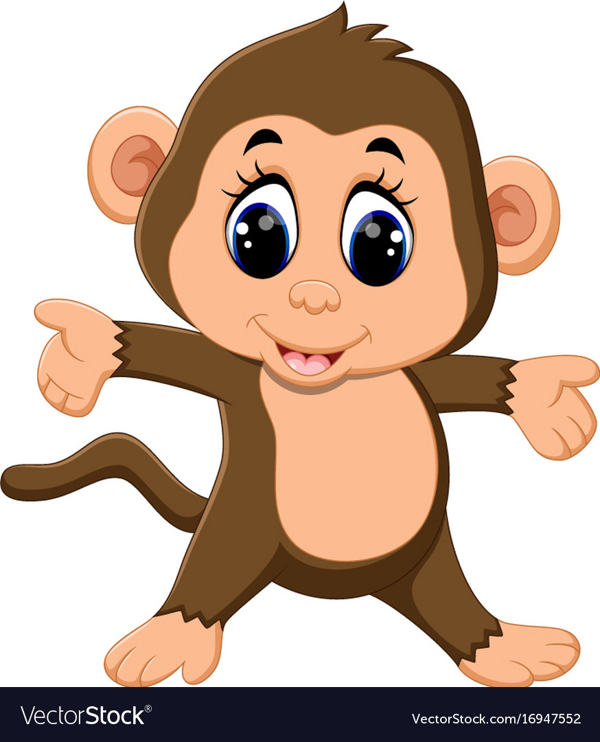 Cute cartoon monkey Royalty Free Vector Image - VectorStock