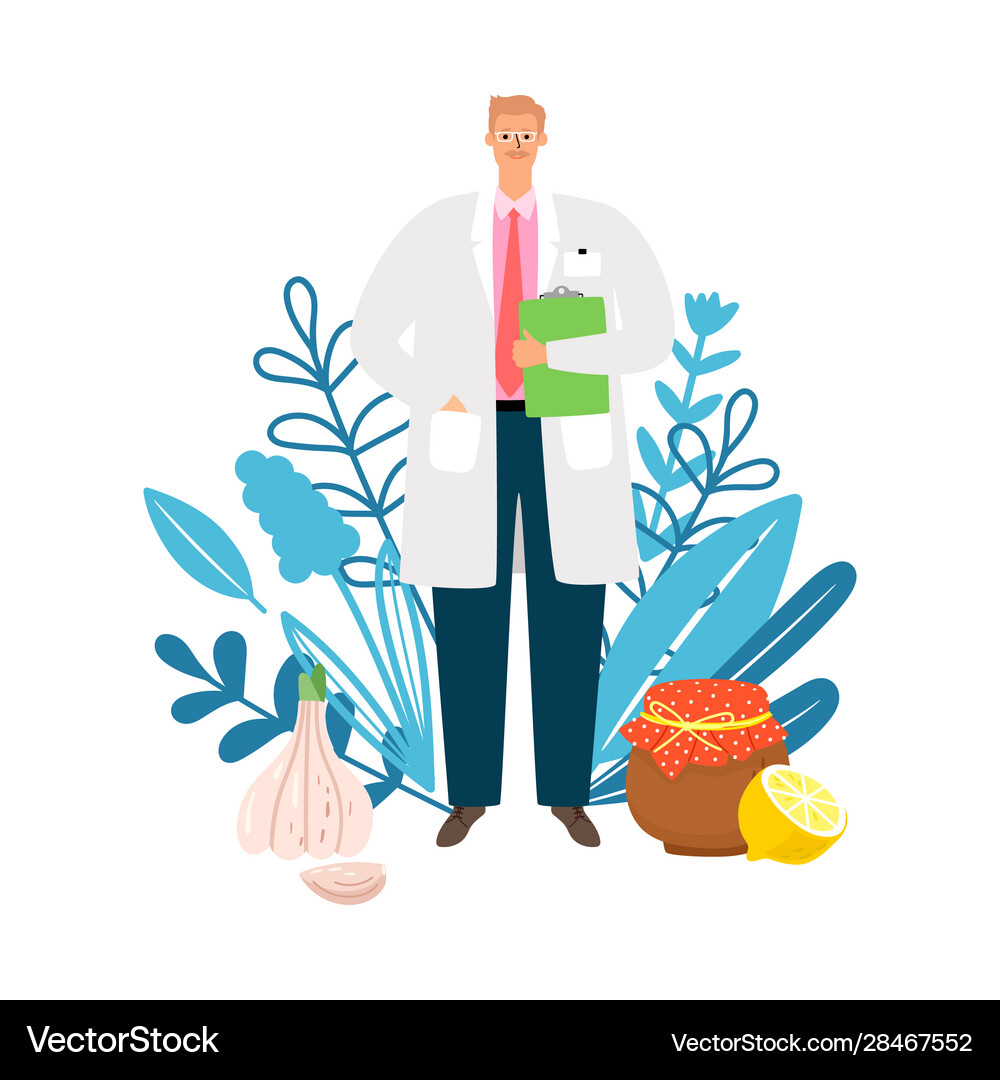 Doctor Homeopath Royalty Free Vector Image Vectorstock