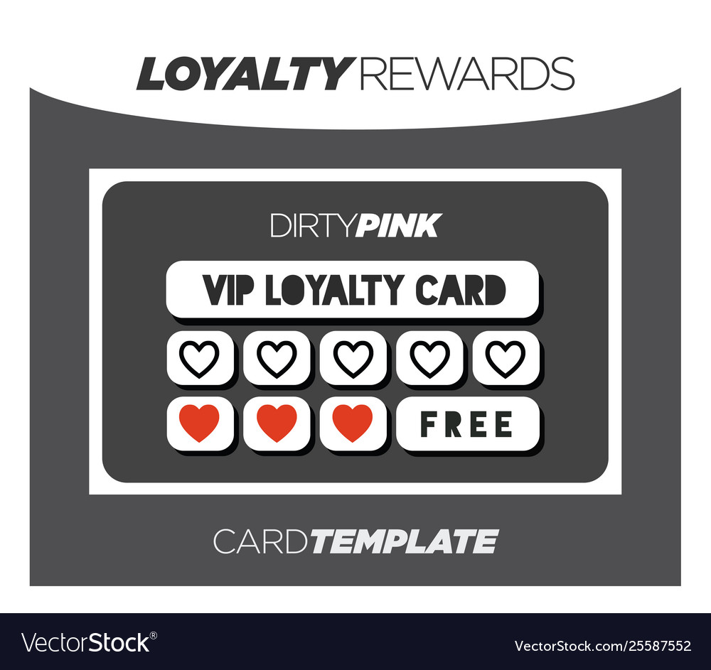 Fancy and modern black loyalty card template Vector Image With Customer Loyalty Card Template Free