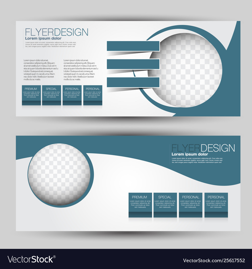 Flyer banner or web header template set vector image Flyer banner or web header template set
