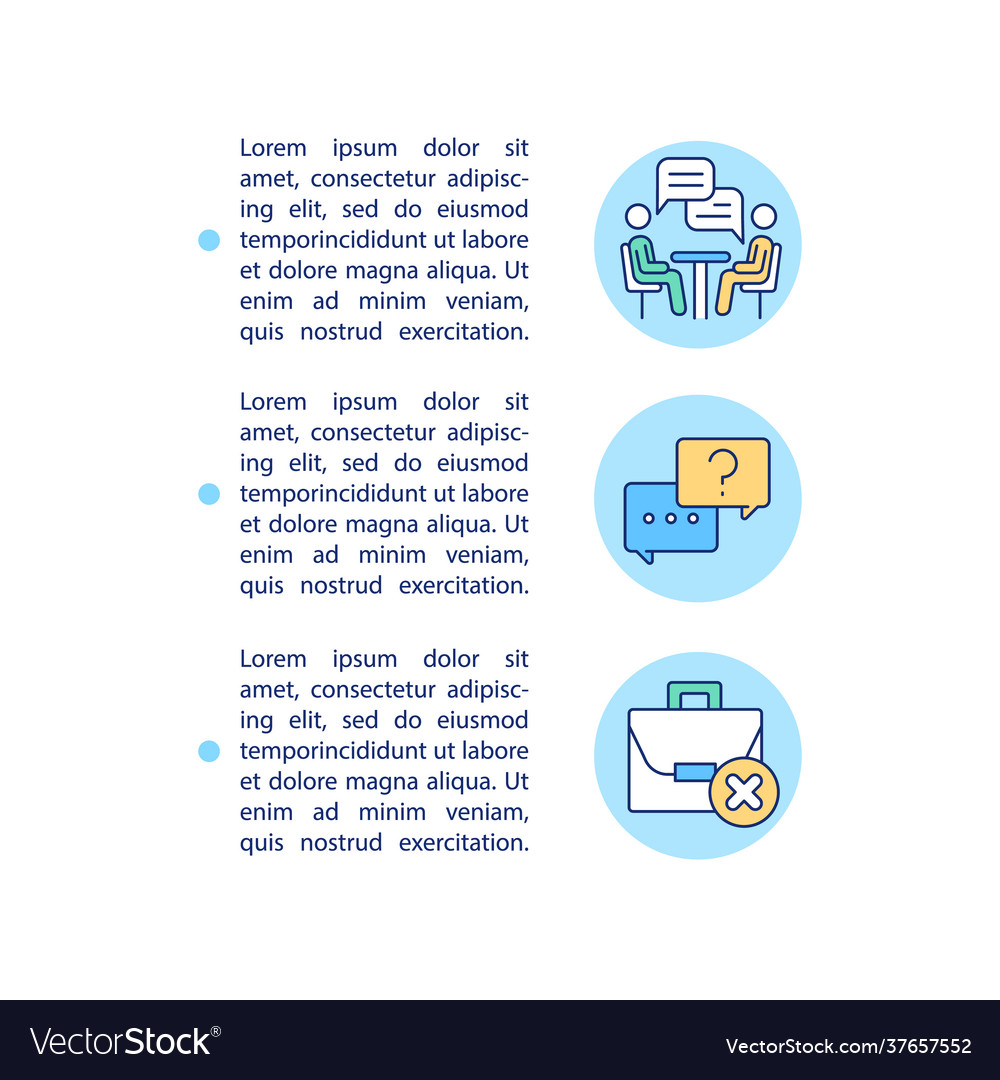 Have an exit interview concept line icons Vector Image Have an exit interview concept line icons