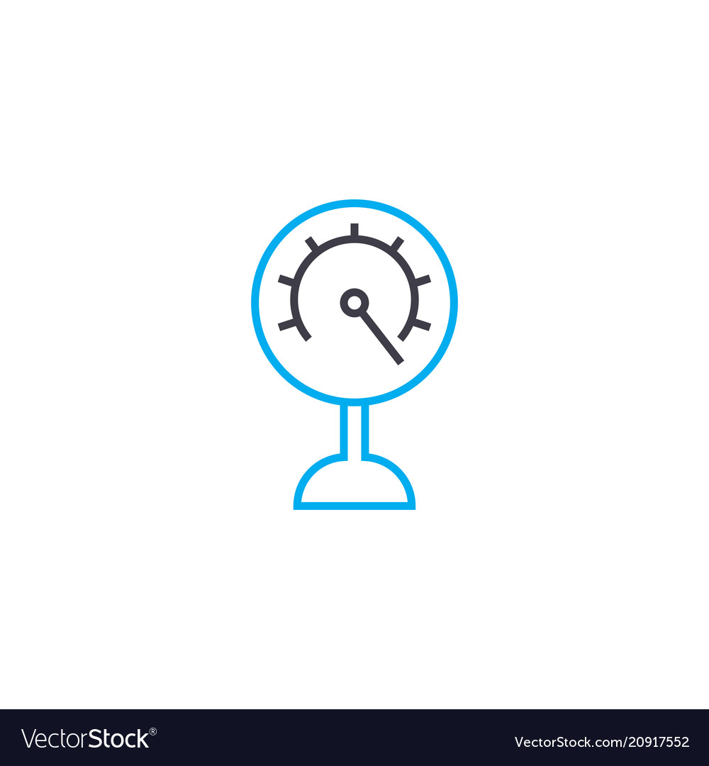 Metering device linear icon concept vector image Metering device linear icon concept