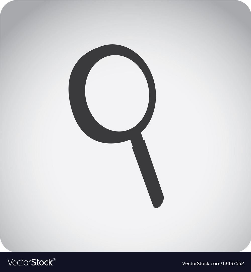 Monochrome Square Frame With Silhouette Magnifying Monochrome Square Frame With Silhouette Magnifying Vector Image