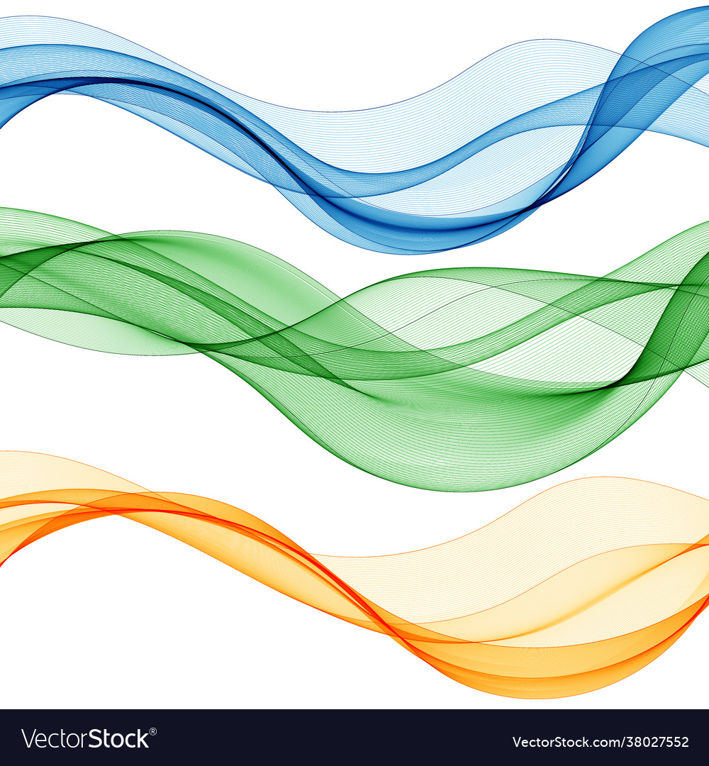 Set color abstract wave design element Vector Image Set color abstract wave design element