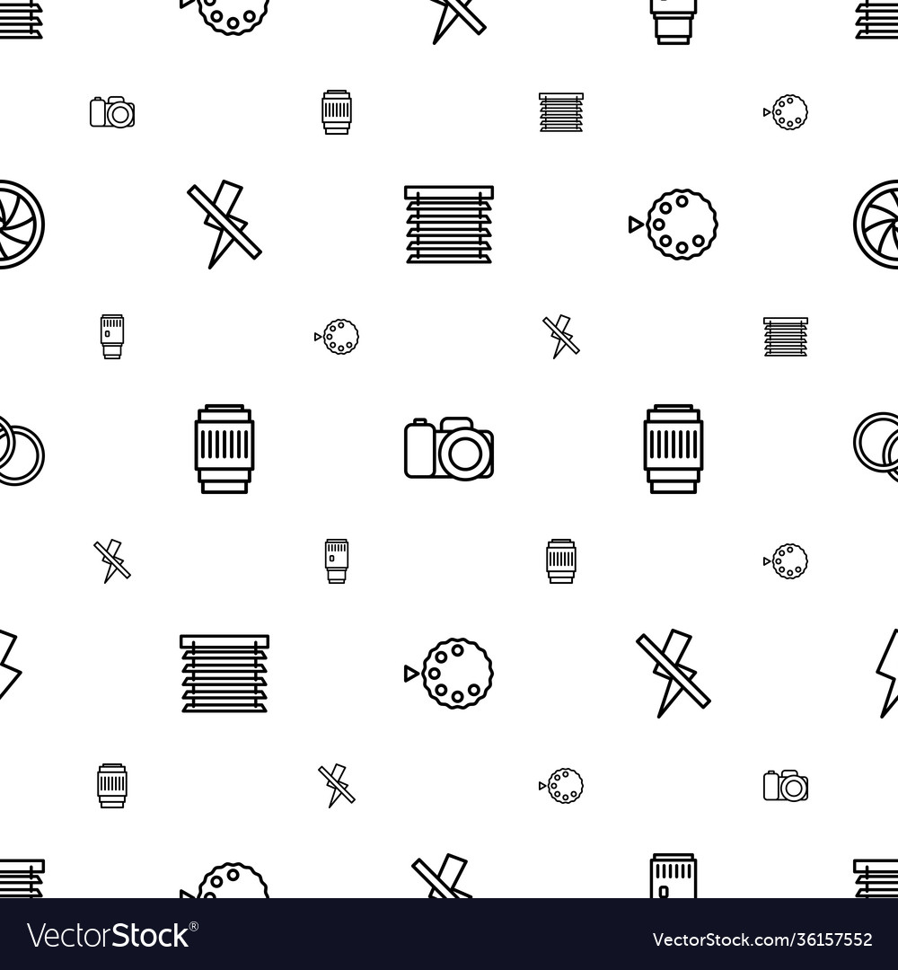 Shutter icons pattern seamless white background