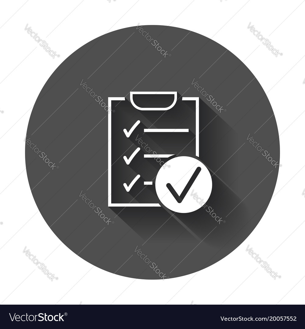 To do list icon checklist task in flat style