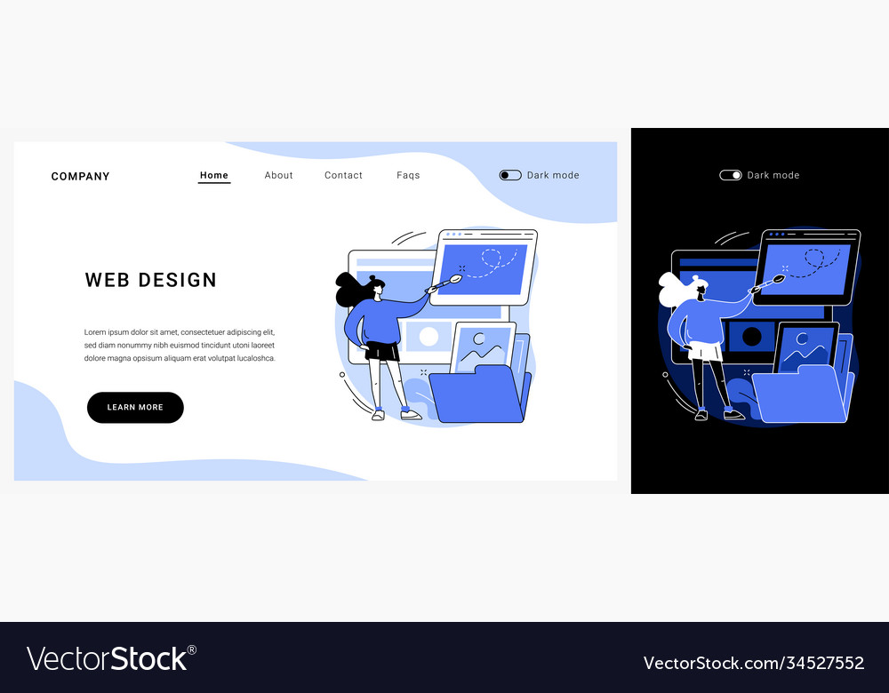 Web design concept landing page