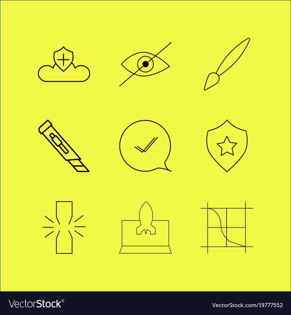 Web linear icon set simple outline icons