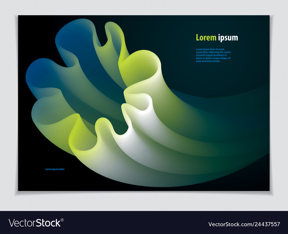 3d flower shape gradient color abstract art vector image 3d flower shape gradient color abstract art