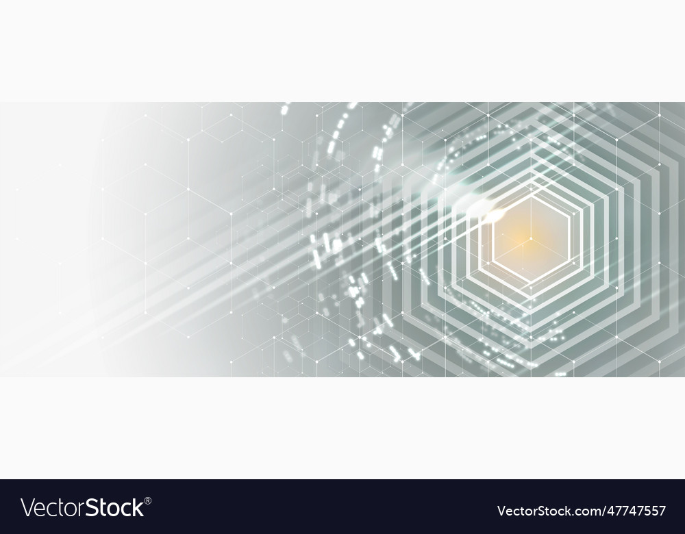 Abstract hexagon background technology poligonal vector image Abstract hexagon background technology poligonal