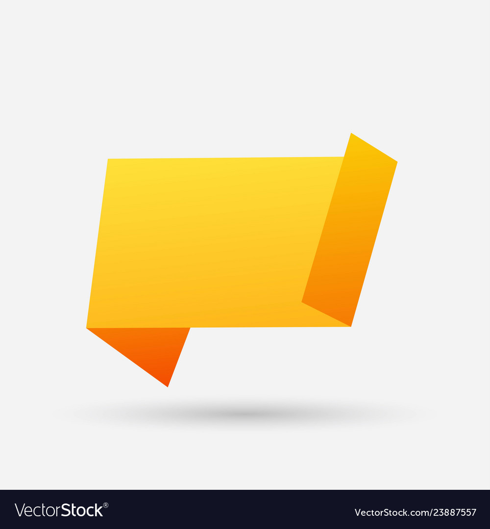 Abstract origami speech bubble background